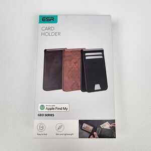 ESR Geo Wallet Find My RFID Smart Wallet for Men iOS Rechargeable Black